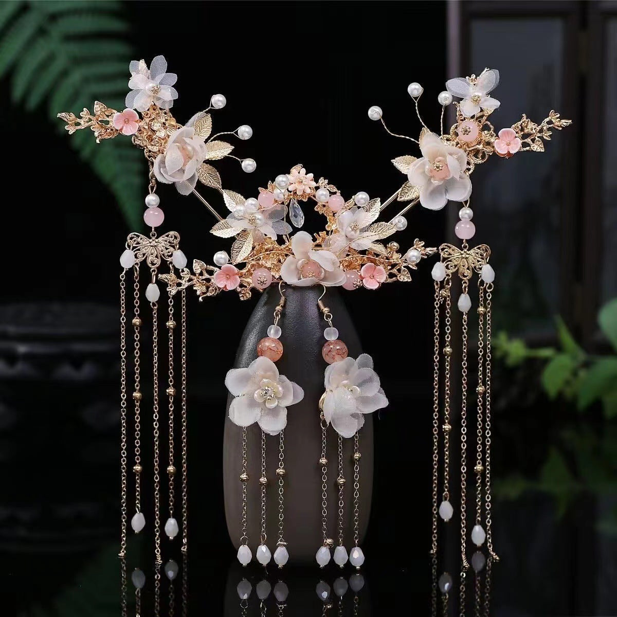 Hairpin Set - Natural Style, Pink