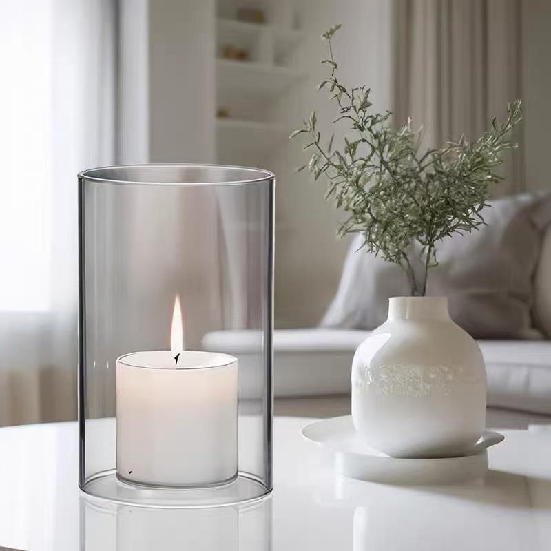 Transparent Borosilicate Candle Holder - Modern Minimalist Home Decor