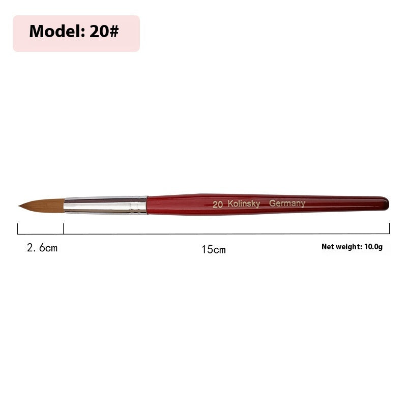 Nail Art Crystal Pen with Round Tip - Wooden Handle, Multiple Colors