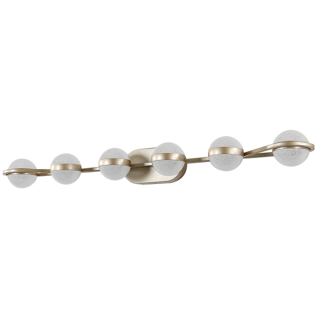 43-Inch Gold LED Bathroom Vanity Light Fixture - 6 Lights