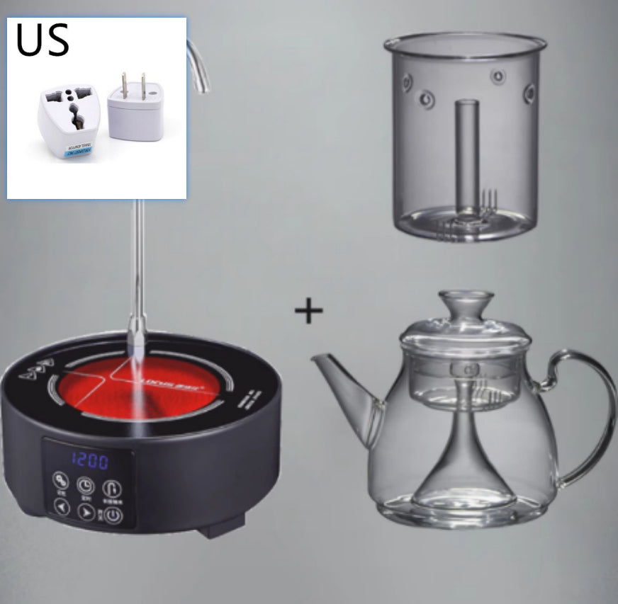 Large Capacity Glass Steam Teapot for Home Brewing - 1.5L
