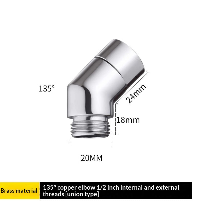 Self-Rotating Anti-Tangle Showerhead Adapter for Bathroom