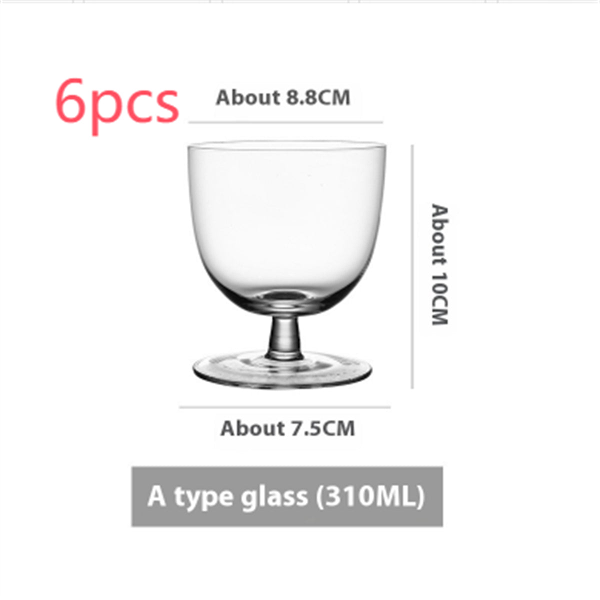 Simple Ins Style Handmade Crystal Glass Goblet - Multiple Variants