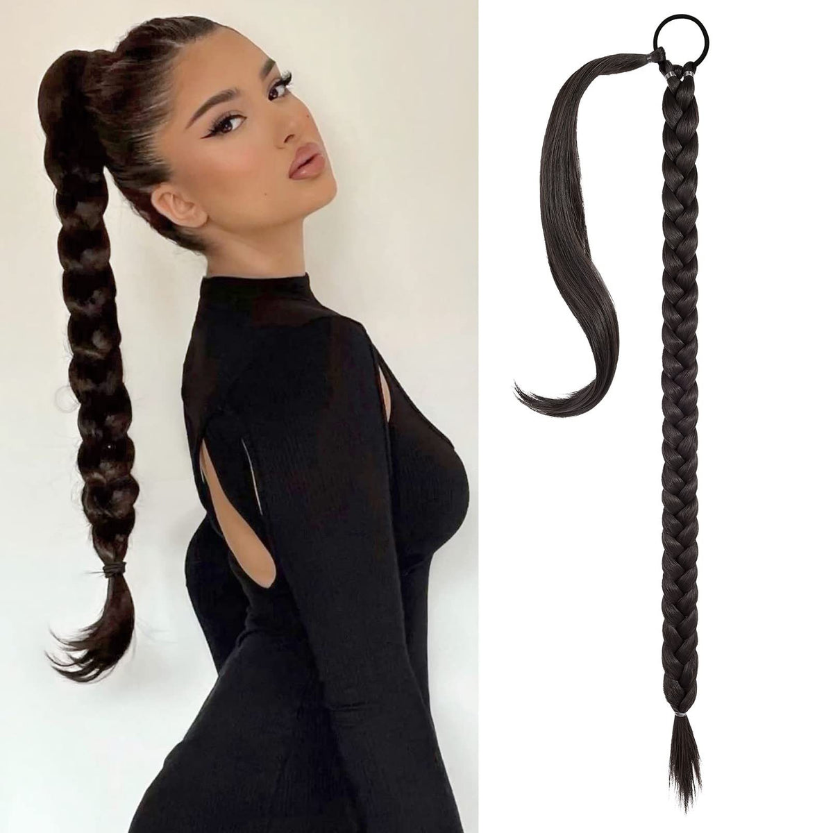 Long Horsetail Wig Synthetic Hair High Temperature