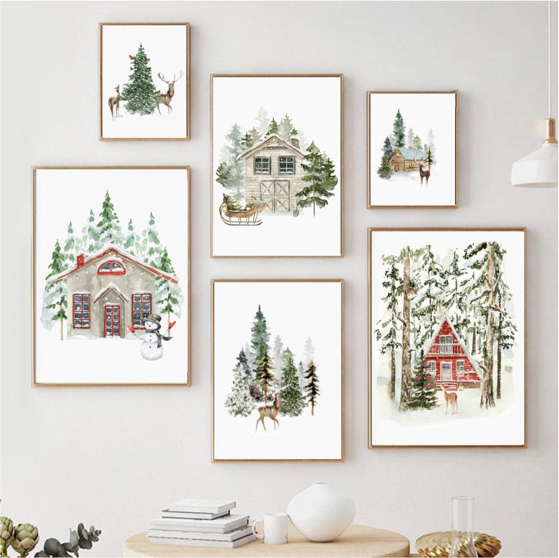 Christmas Holiday Decoration Canvas Poster - Multiple Sizes & Styles