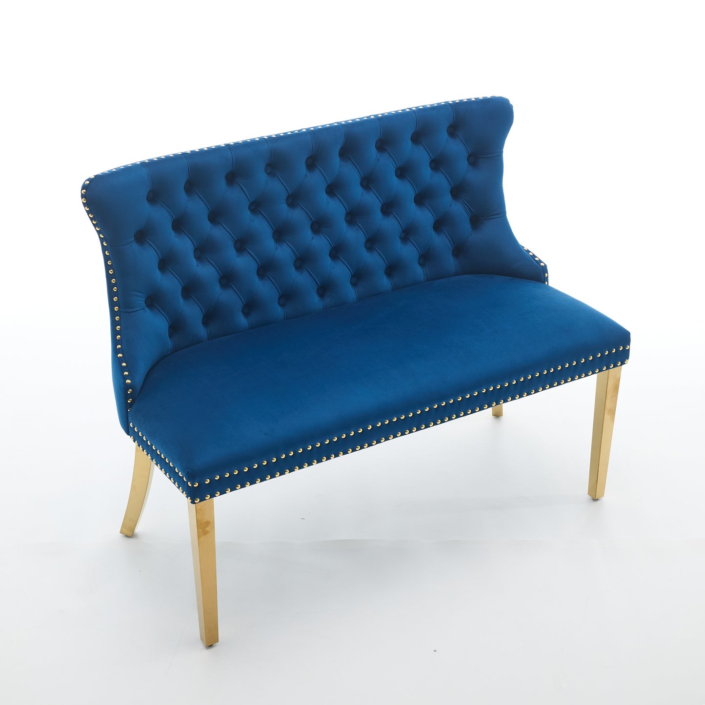 Velvet Double Dining Loveseat Bench, Kitchen & Seating, 2-Seat Tufted