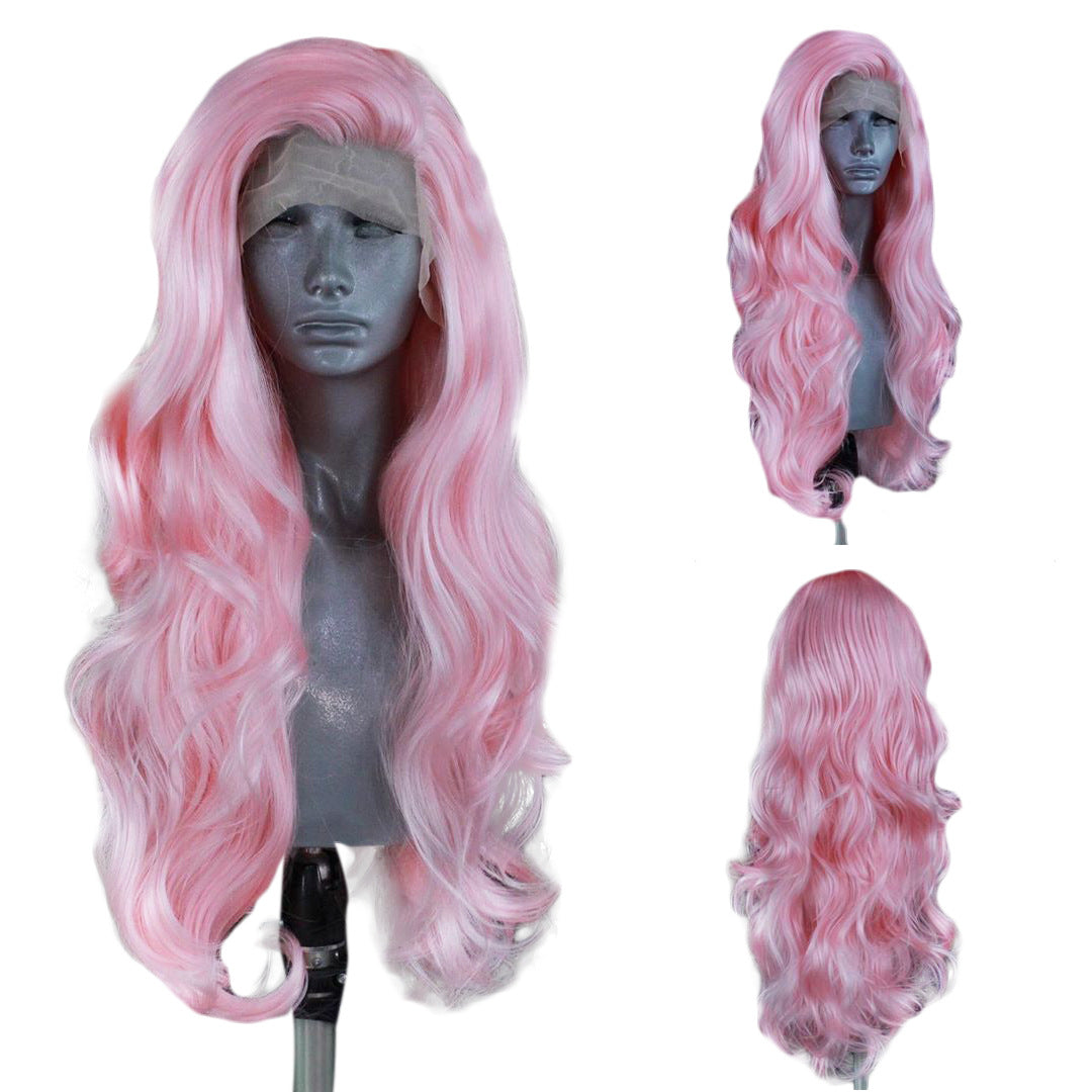 Wavy Lace Cosplay Wig - Pink