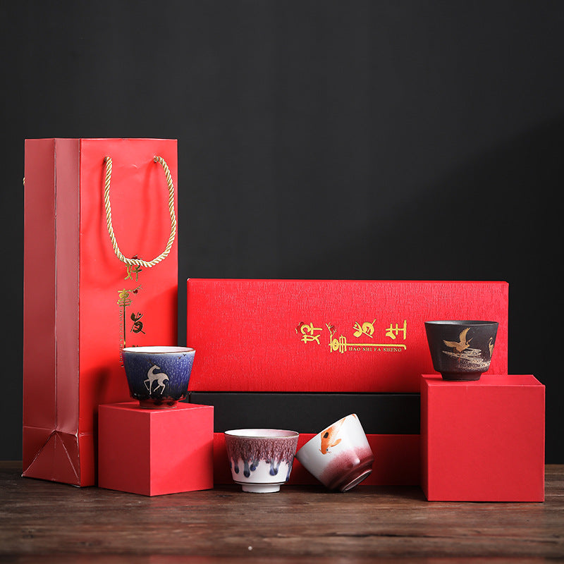 Japanese Style Handmade Ceramic Tea Cup Set - Multiple Styles