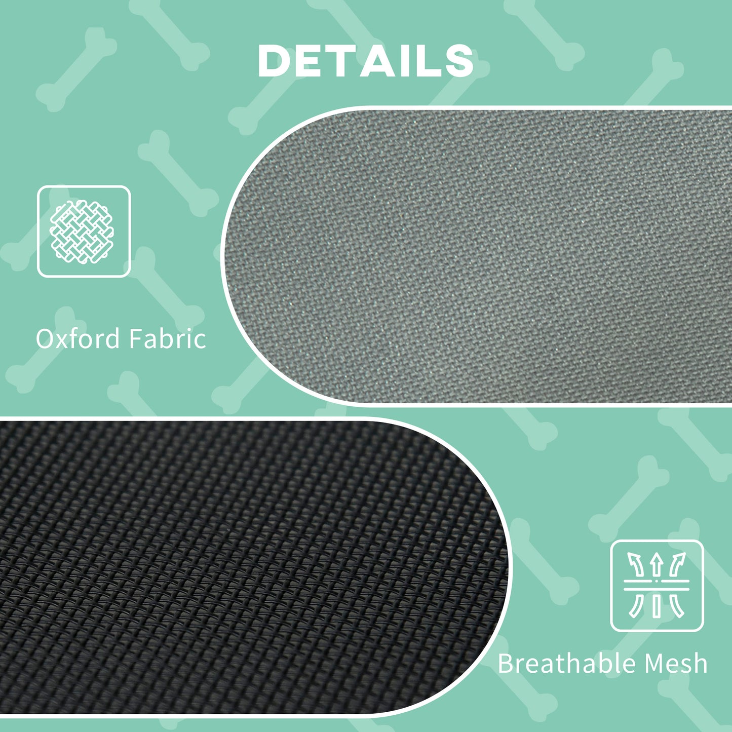 Outdoor Elevated Dog Bed with Canopy Shade 24 Inch Gray for Camping