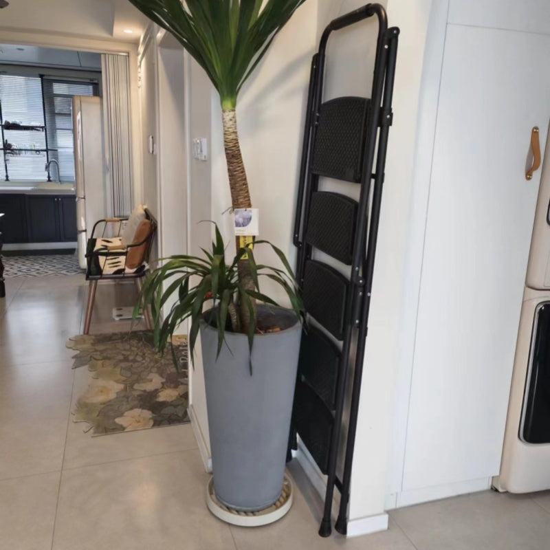 5-Step Folding Metal and Plastic Stepladder with Anti-Slip Pedals – Lightweight Indoor Outdoor