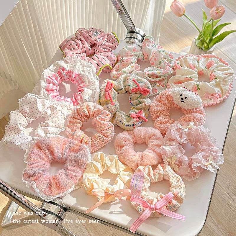 Summer Sweet Lace Scrunchie Hair Tie - Elegant Floral Hair Accessory