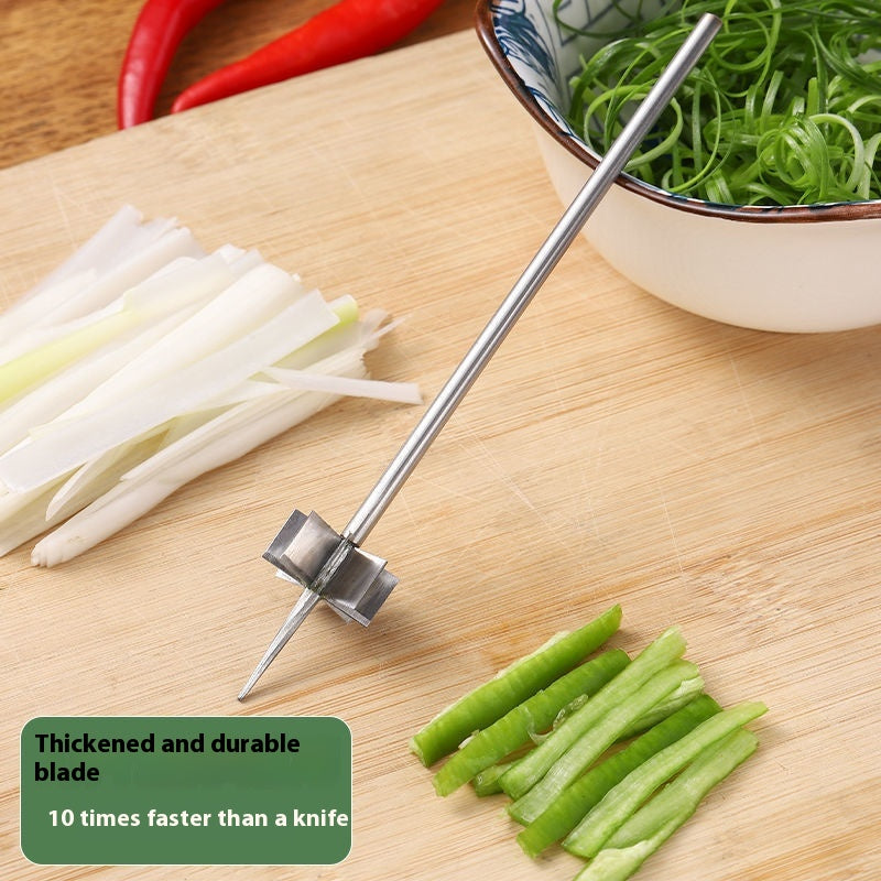 Kitchen Onion Cutting Knife - Multi-Functional Slicer Gadget, Stainless Steel