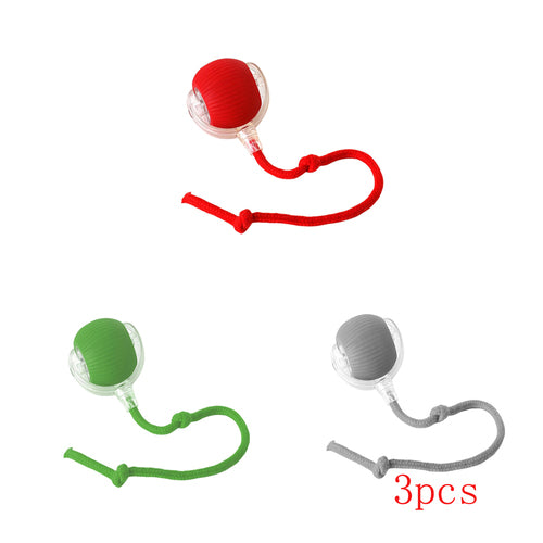Interactive Rolling Cat Toy Ball - Self-Rotating Silicone Pet Playball