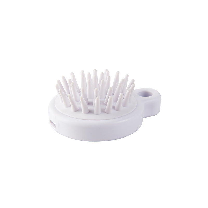 Silicone Scalp Shampoo Brush Comb - Hair & Scalp Care Tool, White 9x7x3.3cm