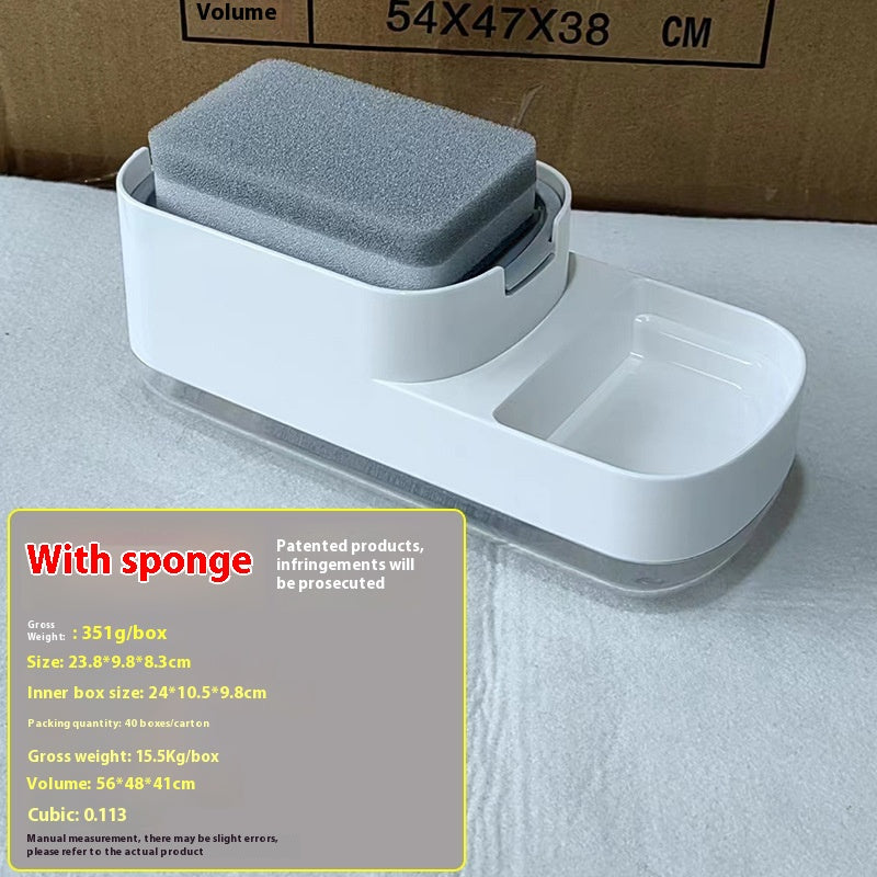 Kitchen Press Type Soap Dispenser Manual Lye Box Home Storage