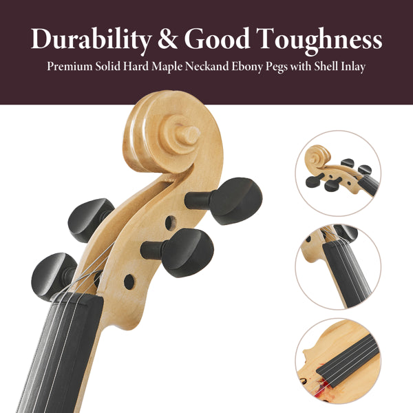 Professional Full-Size Violin - Premium Sound, Durable Design