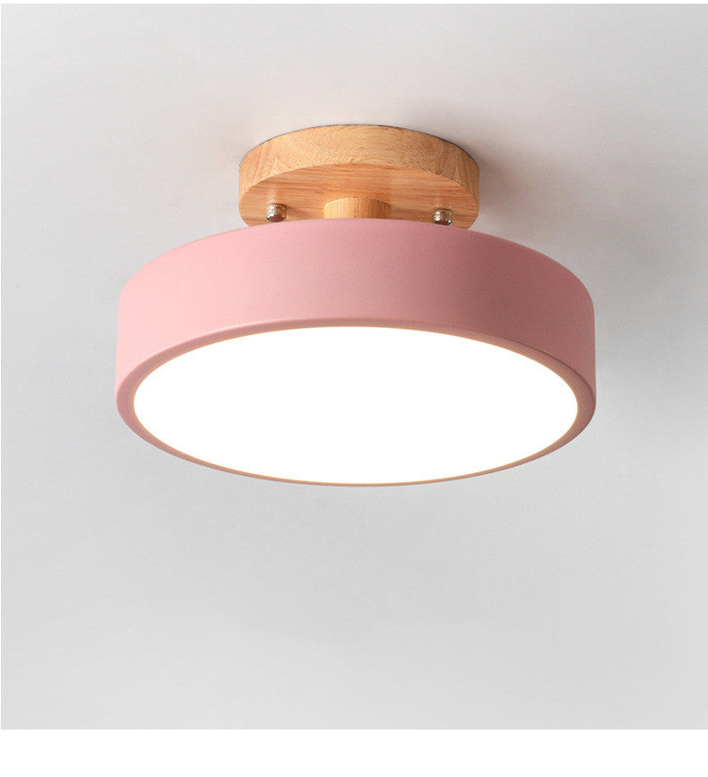 Modern Ceiling Lamp for Hallways Living Rooms Bedrooms White Grey Pink 3-Color Light