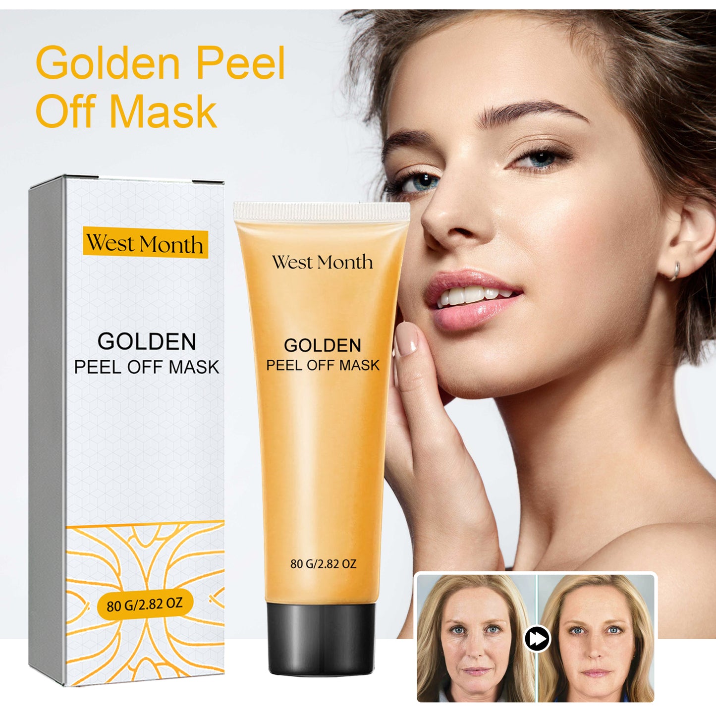 Gold Peel-Off Face Mask - Deep Cleansing & Pore Tightening Exfoliator