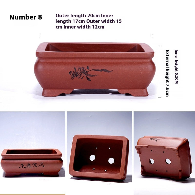Purple Sand Flowerpot Tray for Yixing Pots - Garden & Home Storage