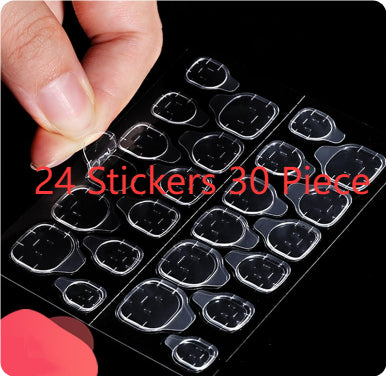 Ultra-Thin Jelly Nail Stickers - Super Sticky Fake Nail Decals for Manicure