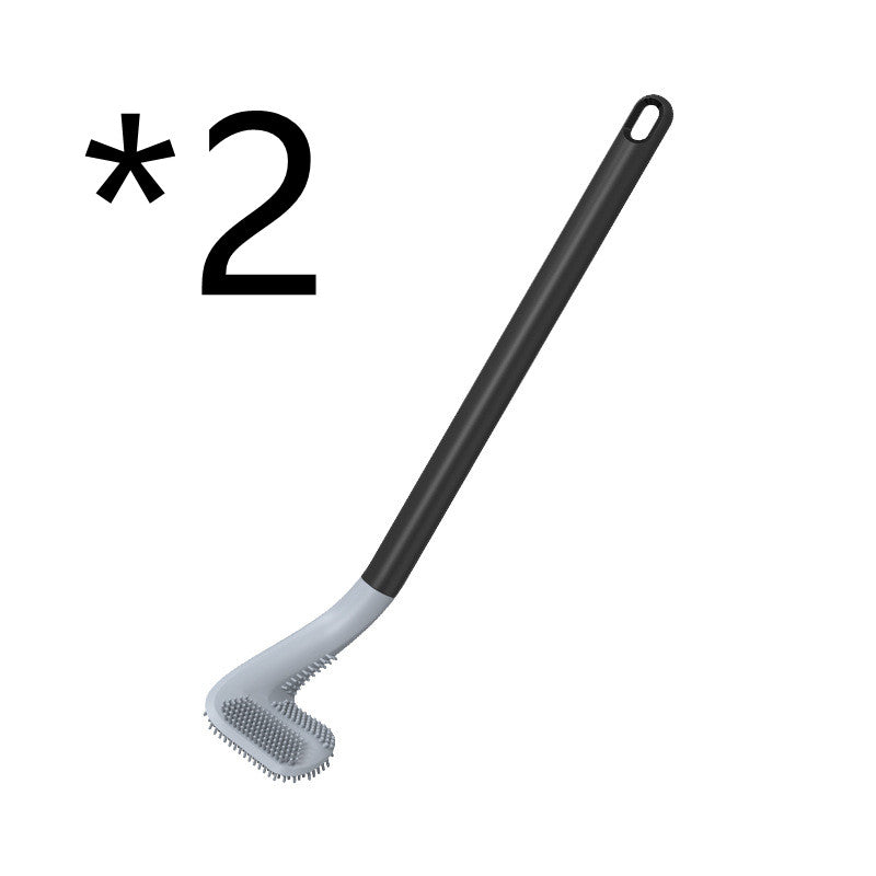 Long Handle Plastic Toilet Brush with No Dead Ends - Easy Cleaning & Hanging Option