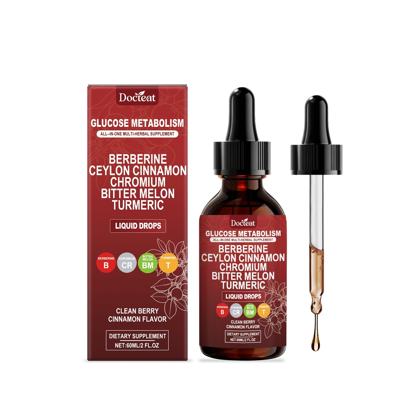 Glucose Metabolism Support Drops - 60ml Natural Blood Sugar Aid