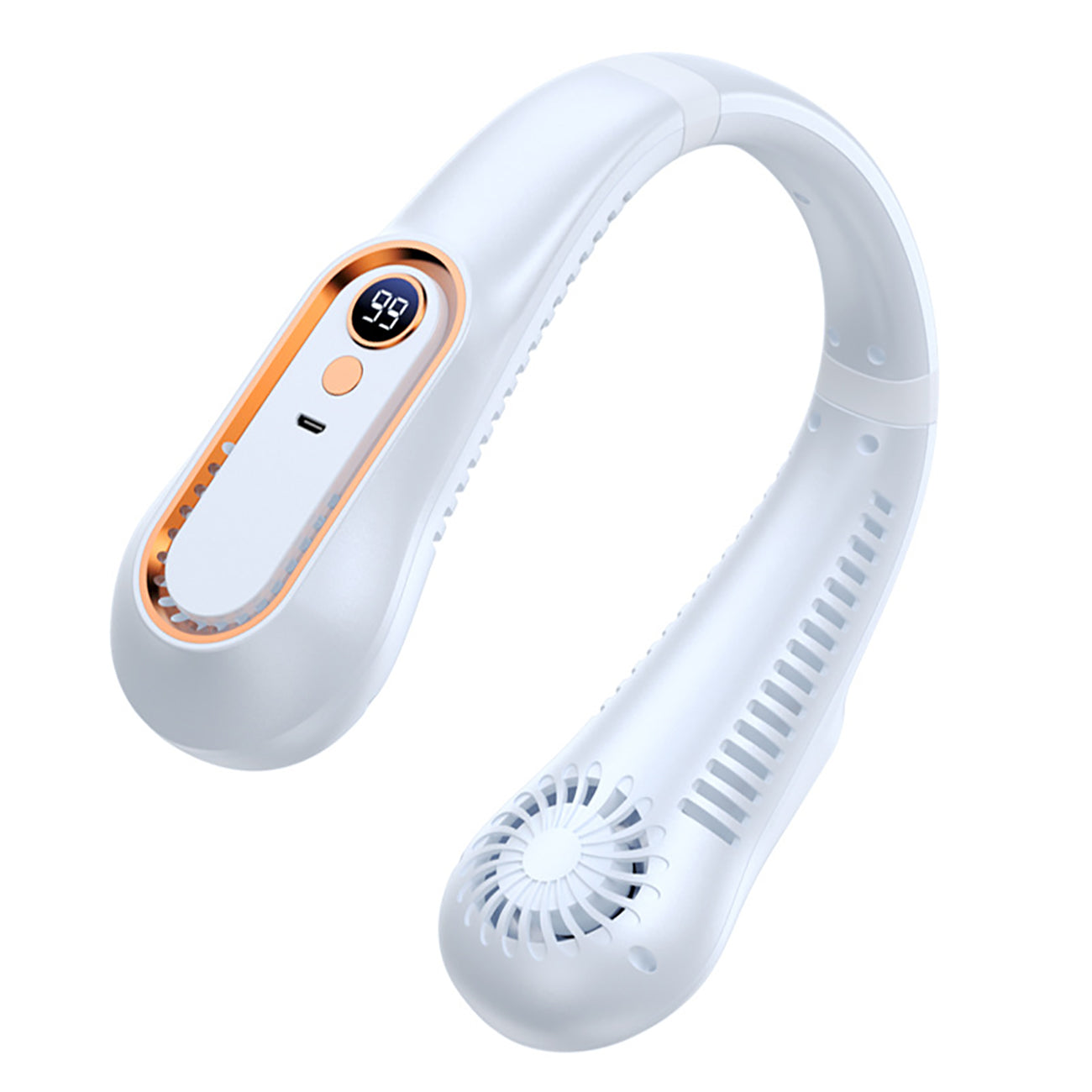 Portable Neck Fan - 1200mAh USB Rechargeable Bladeless Air Cooler