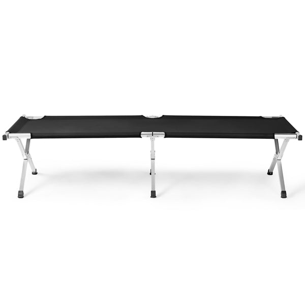 Portable Folding Camping Cot with Carrying Bag - Army Black