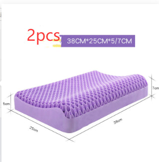 Pressureless TPE Pillow for Comfort and Support - Purple, Multiple Sizes