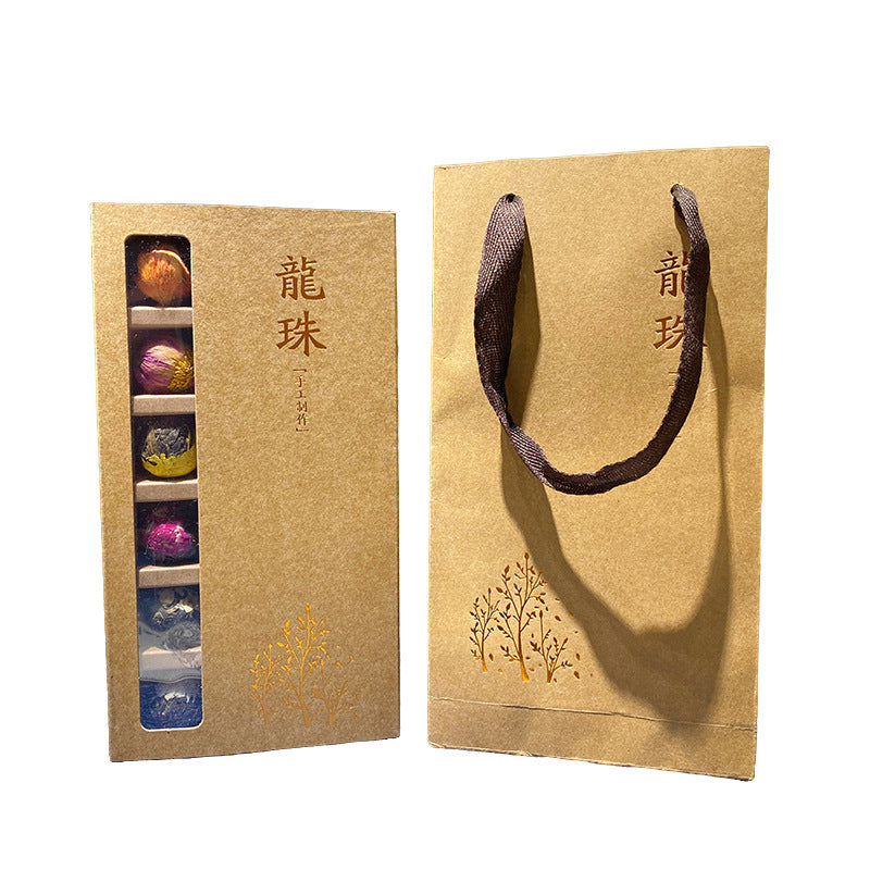 Six Flavor Scented Tea Variety Pack - Jasmine, Lily, Peony, Rose, Chrysanthemum - Gift Box