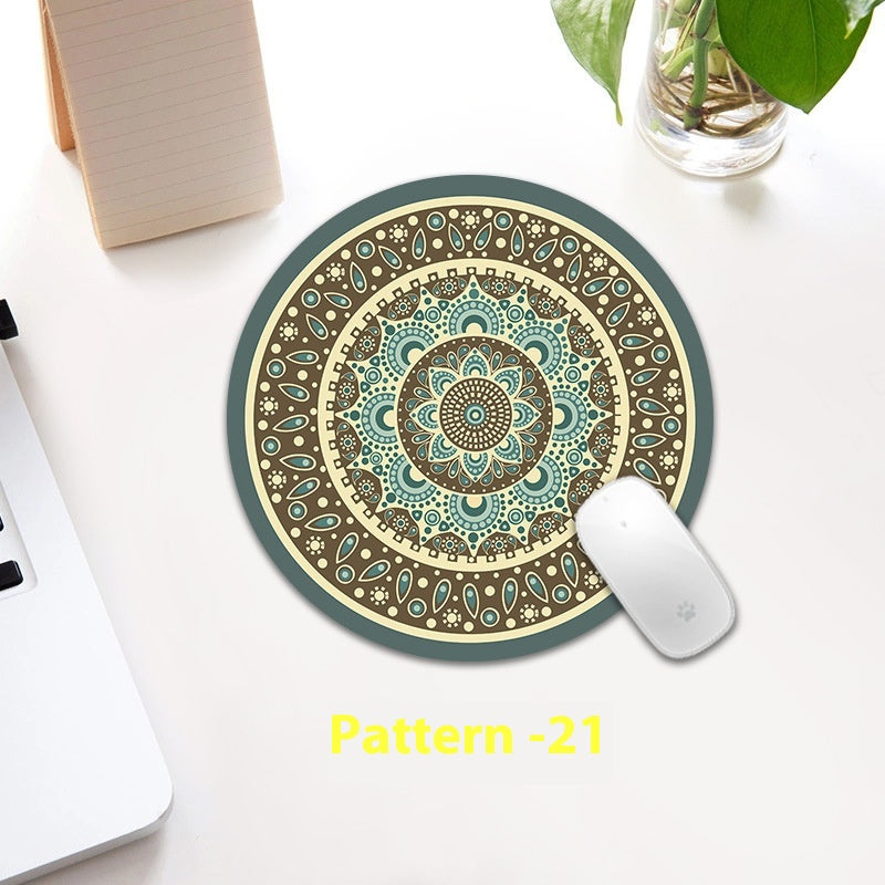 Ethnic Pattern Round Table Mat - Small Thickening Non-Slip Kitchen Accessory
