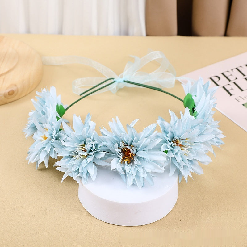 Children's Fairy Flower Garland Headband - Adjustable Hair Accessories for Kids & Adults