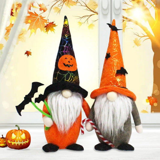 Halloween Faceless Doll Decorative Ornament - Bat & Scepter Styles