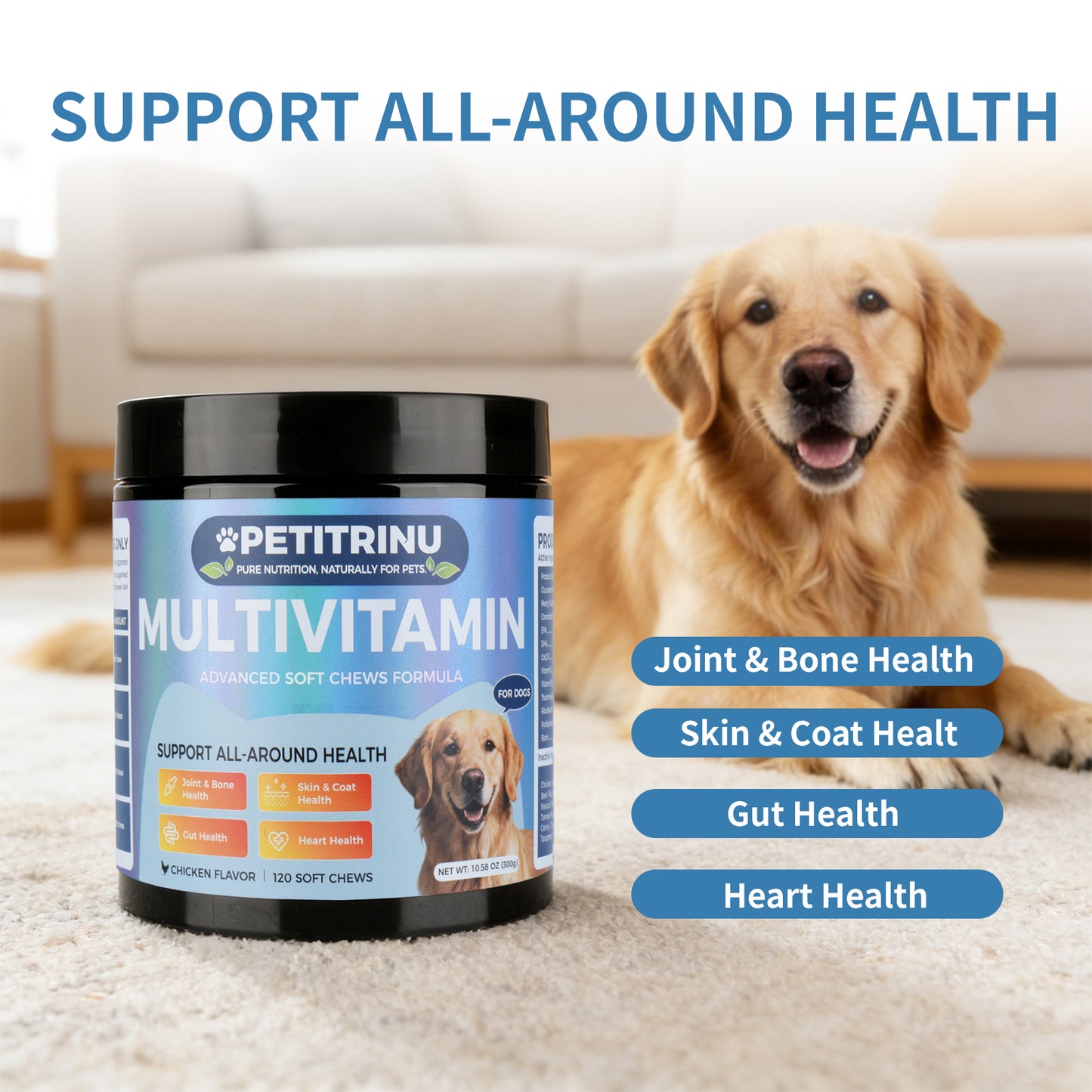 Multivitamins for Dogs - Pet Snacks for Health & Vitality