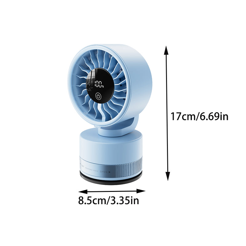 Rechargeable 4000mAh Portable Fan with Adjustable Speed & LED Display