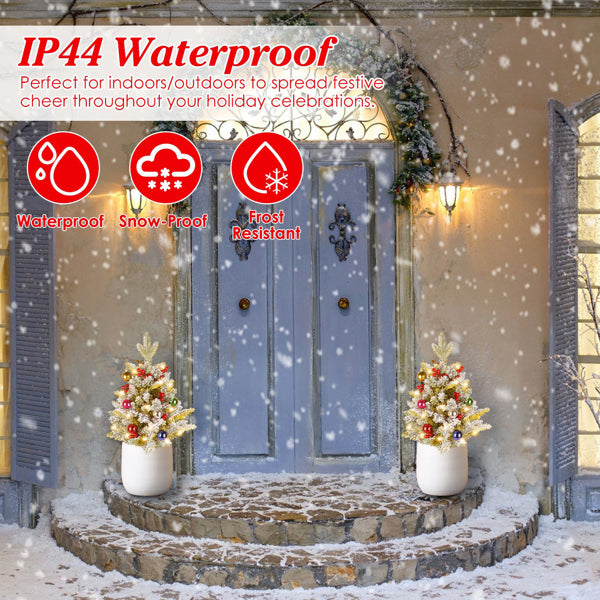 Artificial Christmas Tree with 50 LED Lights - 8 Modes, Timer, Waterproof