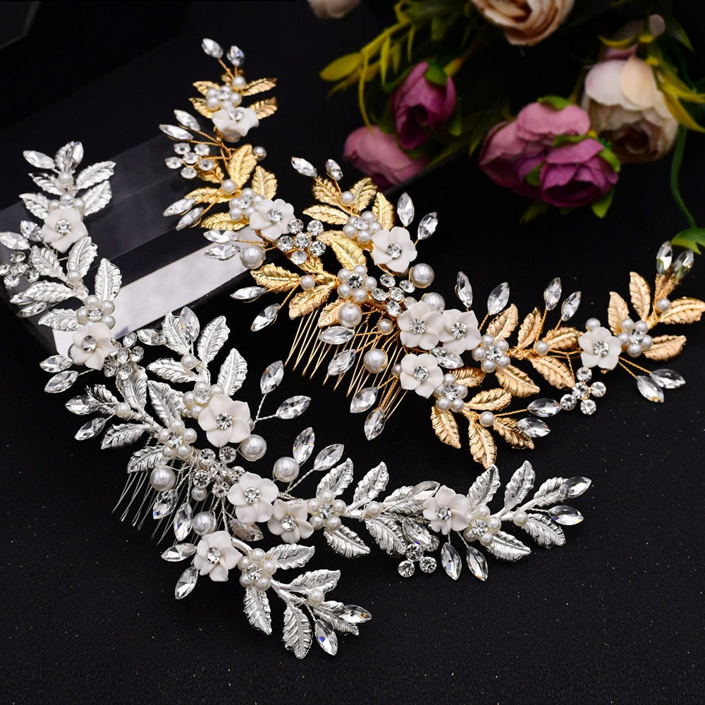 Crystal Hair Comb - 28.5cm Handmade Accessory