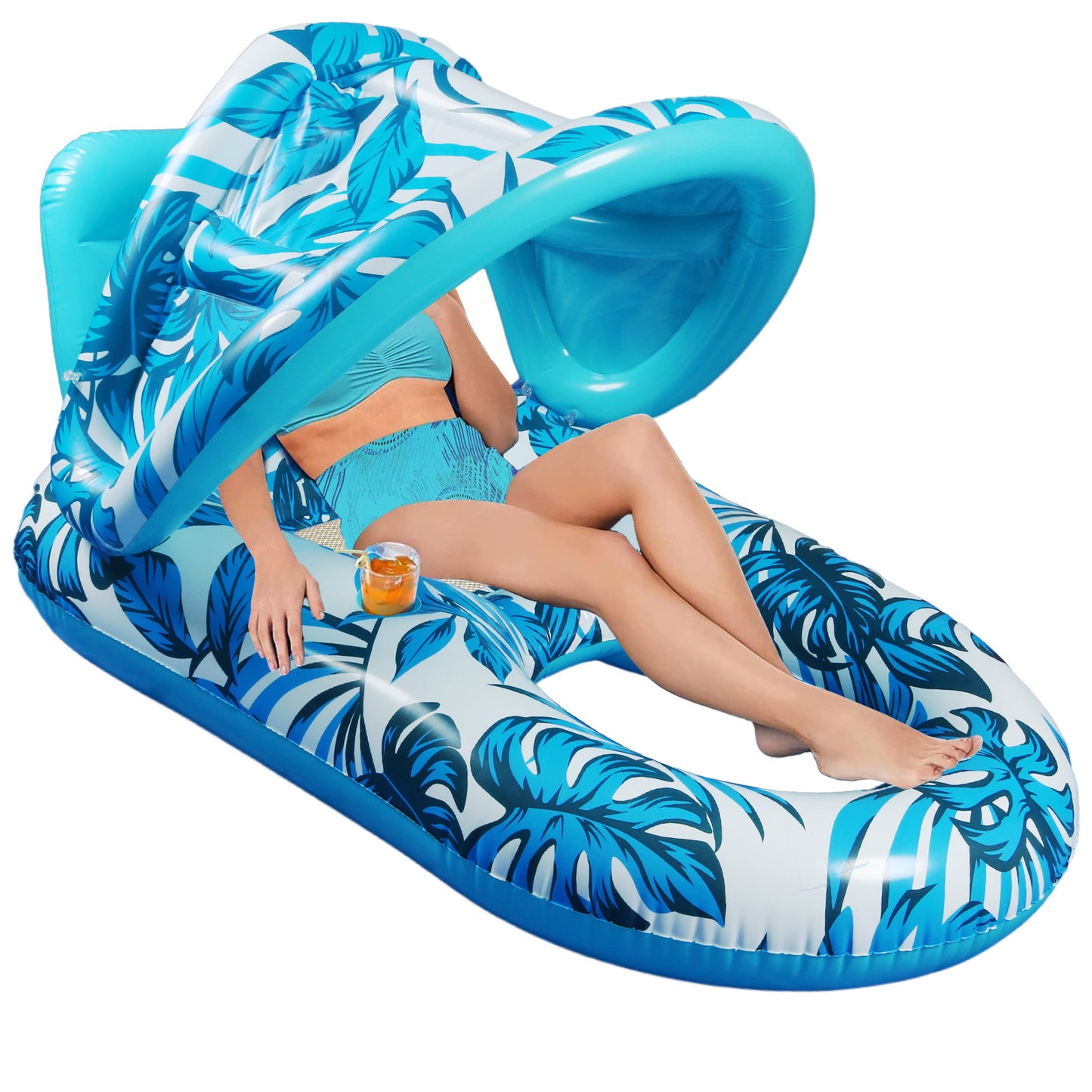 Inflatable Floating Recliner Lounge Chair for Pool & Water Relaxation