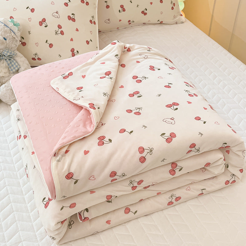 Summer Dormitory Single Cool Feeling Quilt - Multiple Sizes & Patterns