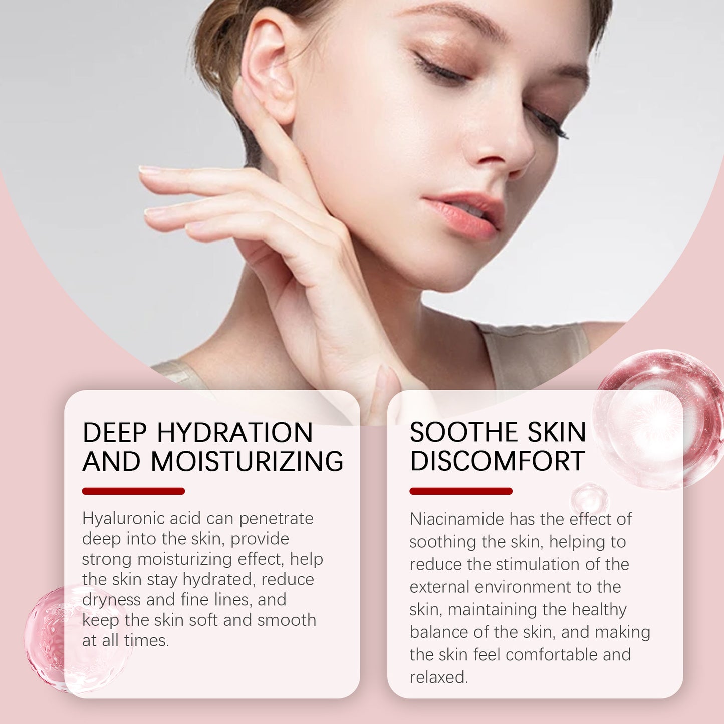Niacinamide Facial Moisturizing Gel with Hyaluronic Acid for Skin Repair