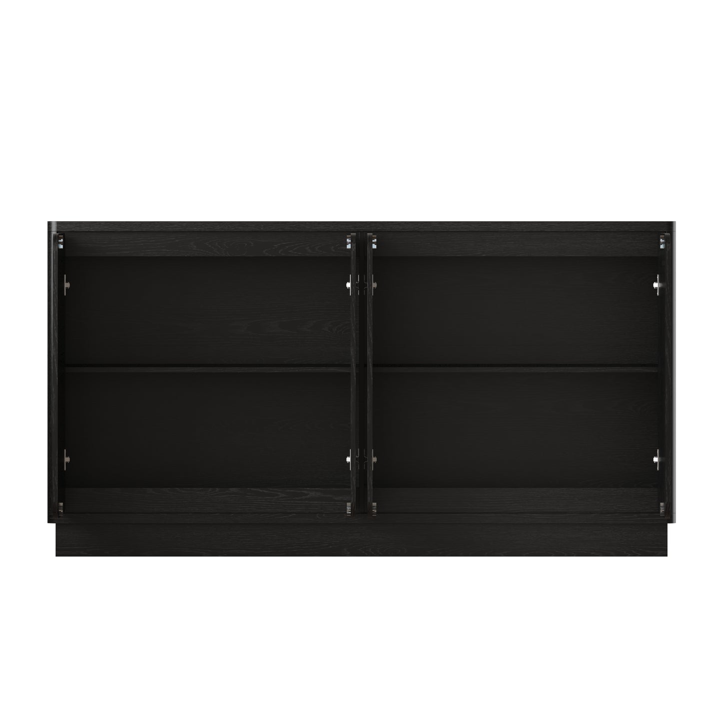 59.1-Inch Black 4-Door Sideboard Buffet Cabinet with Adjustable Shelves
