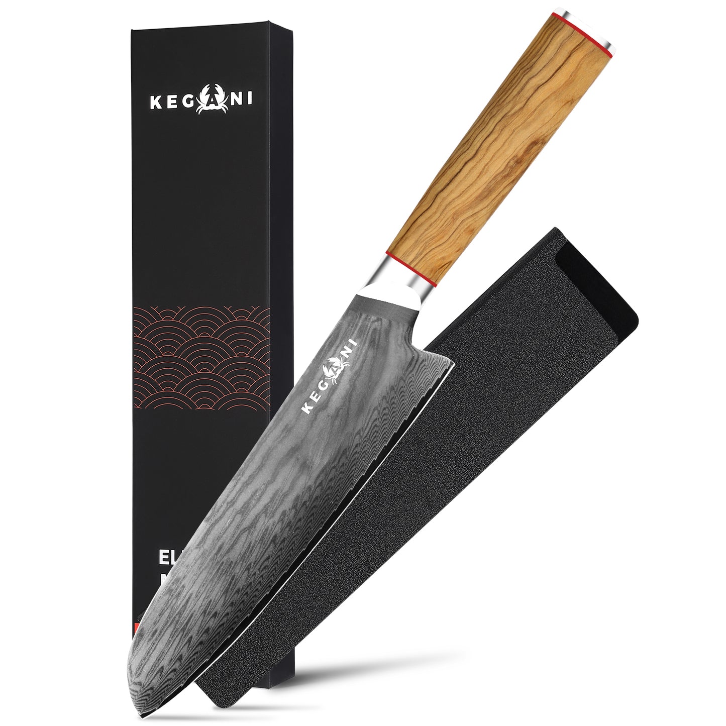 Kiritsuke Knife - 8 Inch Professional Japanese Chef Knife, Damascus Steel, Ultra-Sharp Blade