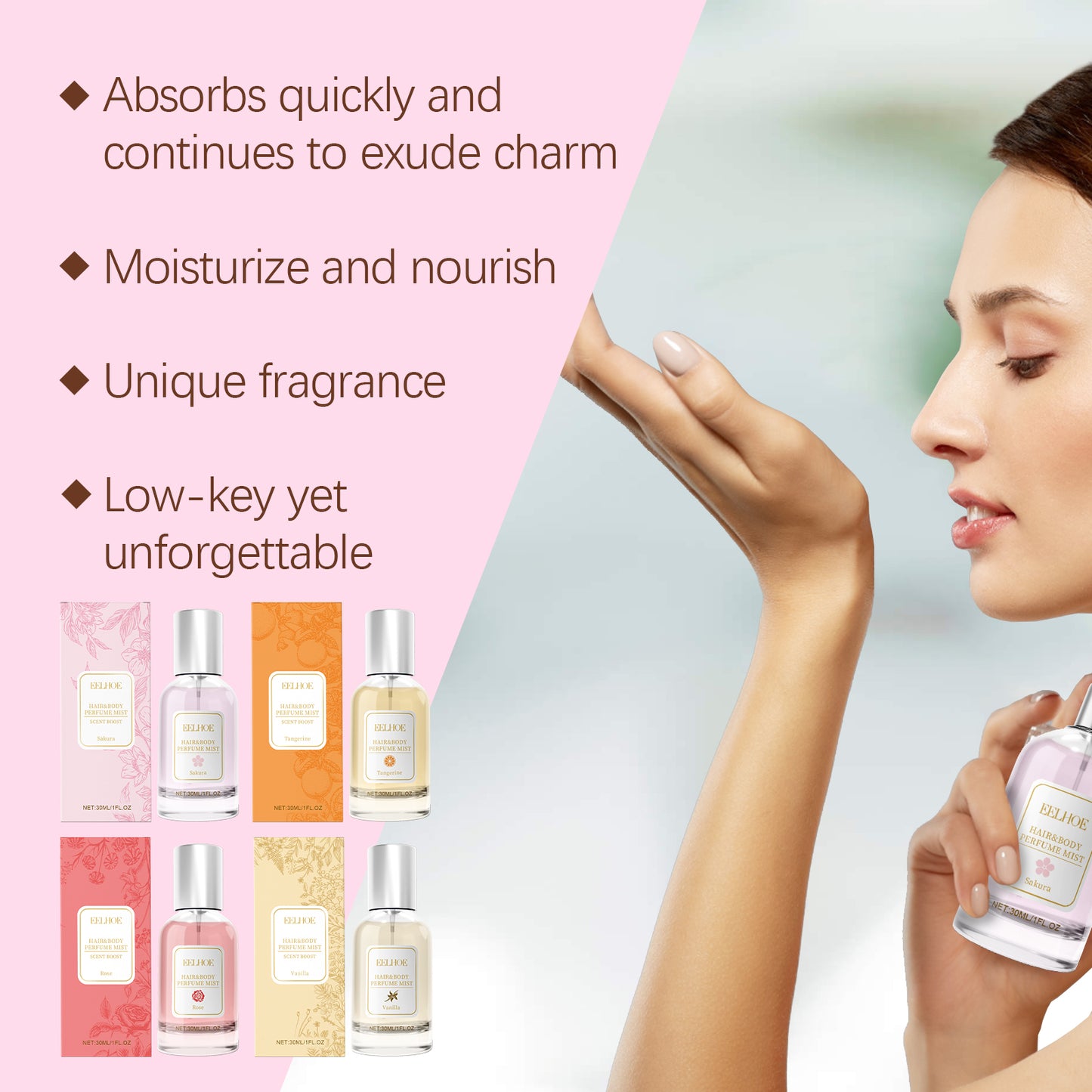 Orange Neroli Body and Hair Fragrance Spray - Long-Lasting Scent