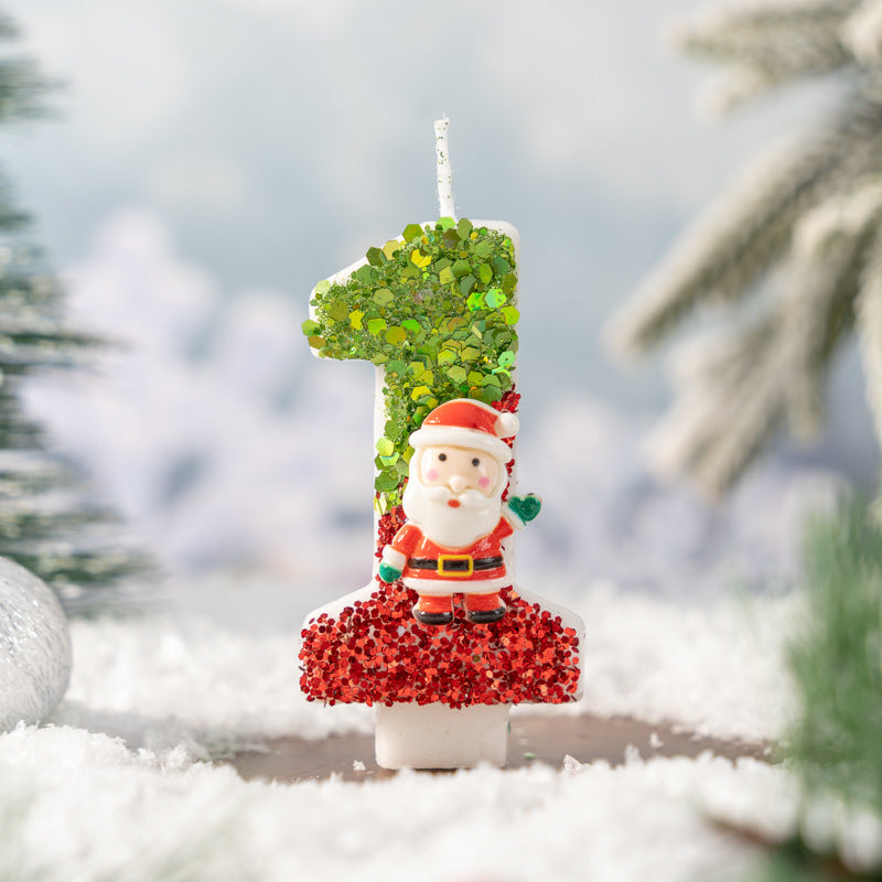 Santa Claus Digital Candle Handmade Diy Christmas Decoration Set