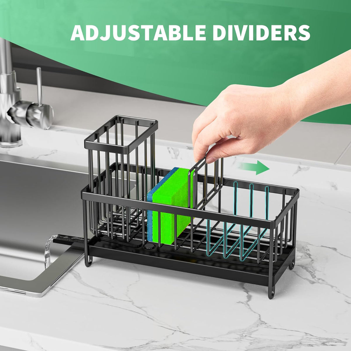 Stainless Steel Sponge and Cloth Storage Rack for Kitchen