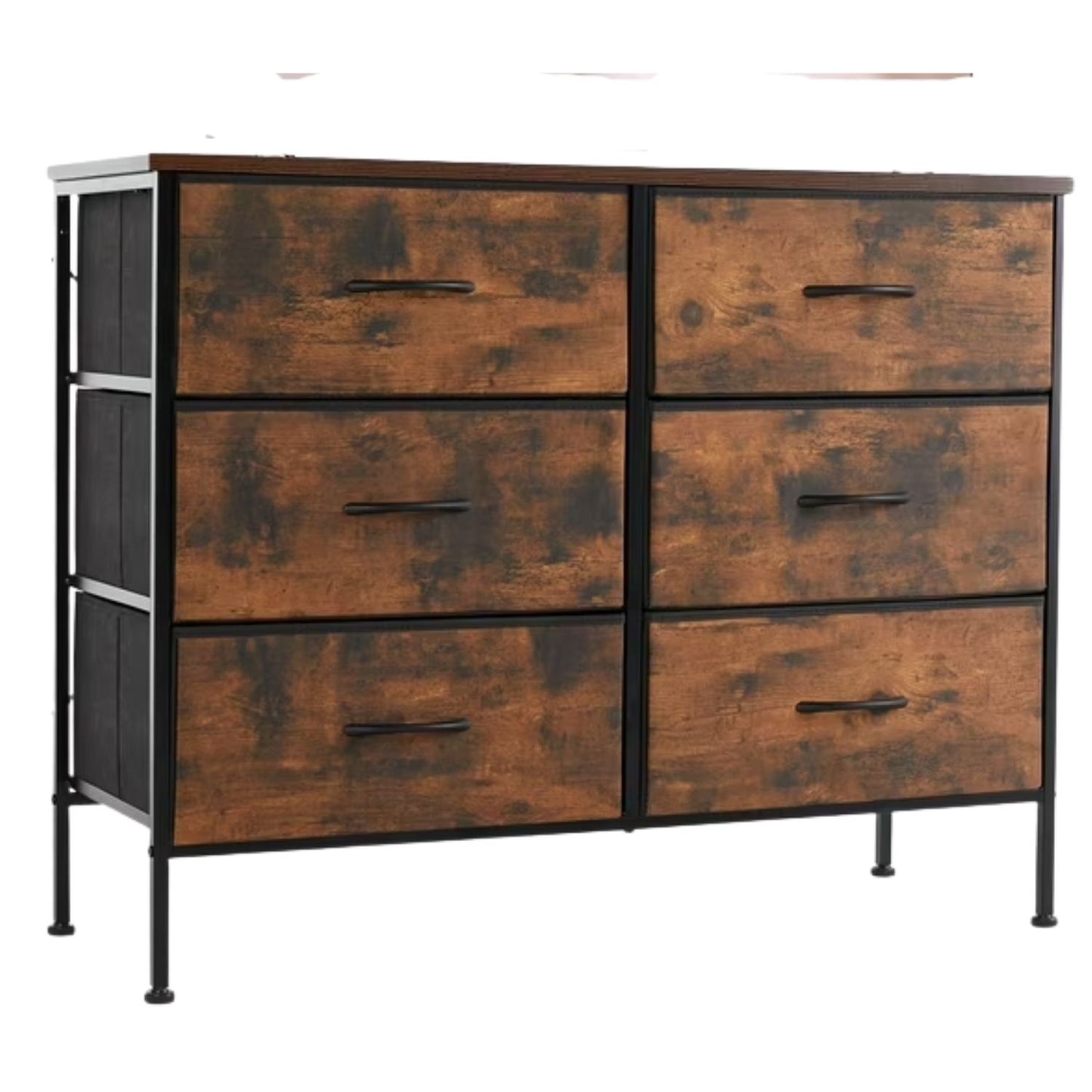 6 Drawer Fabric Dresser - Versatile Storage Cabinet for Home