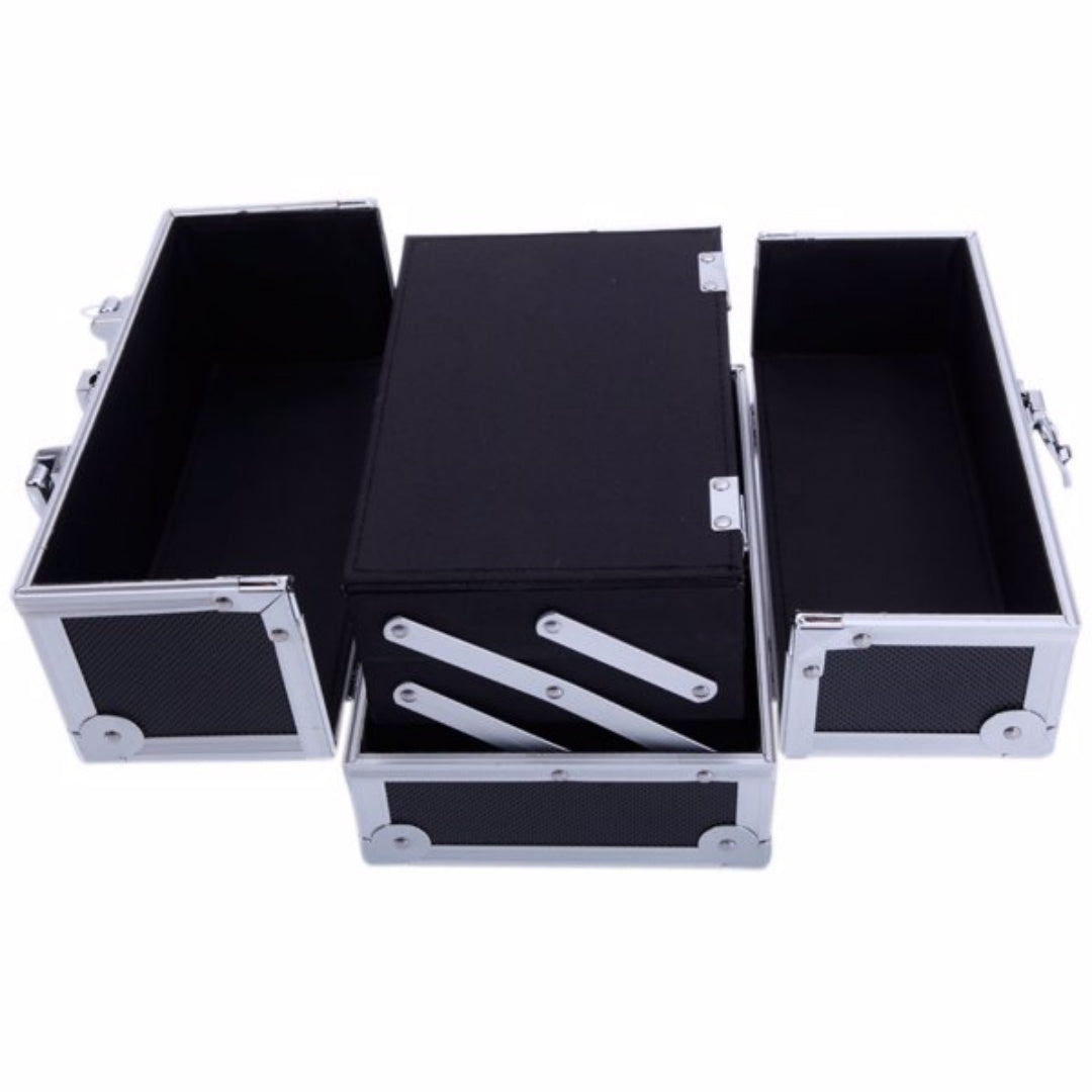 Portable Makeup Storage Bag with Mirror & Jewelry Compartment