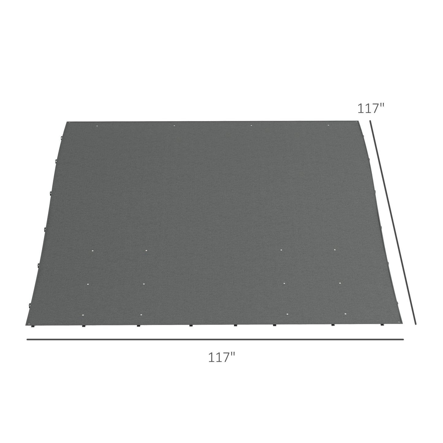 Pergola Replacement Canopy - Dark Gray Shade Cover for 10x10 Pergola 84C-038