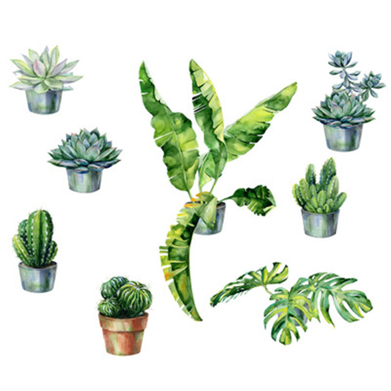 Tropical Plant Turtle Leaf Wall Sticker Home Decor Waterproof Mural