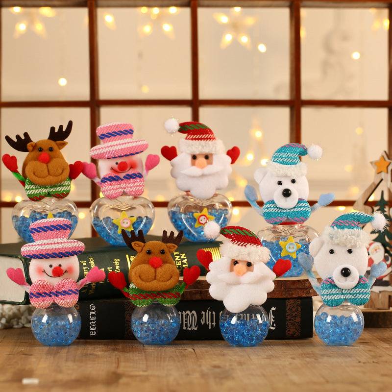 Christmas Mini Candy Jar with Old Man & Holiday Styles - Home Storage Jar